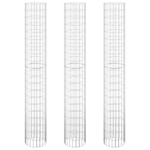 Kružne gabionske gredice 3 kom pocinčani čelik Ø 30 x 200 cm - Ø 30 x 200 cm (3 kom) 1 Cijena