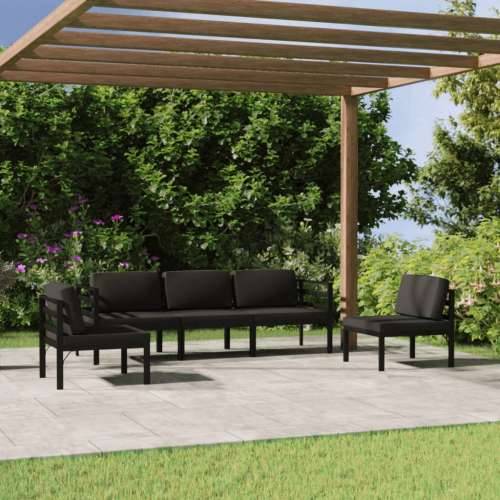 5-dijelna vrtna garnitura s jastucima aluminijska antracit - 2x kutna + 3x srednja 1 Cijena