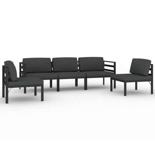 5-dijelna vrtna garnitura s jastucima aluminijska antracit - 2x kutna + 3x srednja 1 Cijena