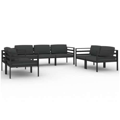 7-dijelna vrtna garnitura s jastucima aluminijska antracit 6x kutna + srednja 1 Cijena