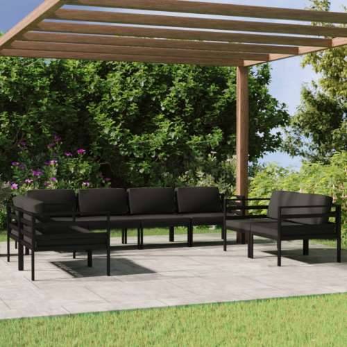 8-dijelna vrtna garnitura s jastucima aluminijska antracit - 6x kutna + 2x srednja 1 Cijena