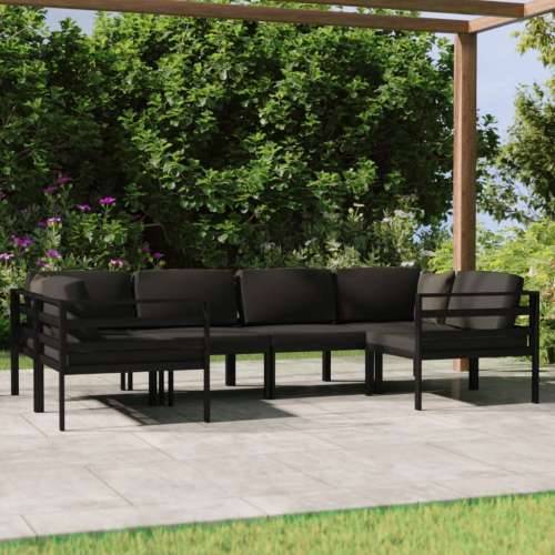 6-dijelna vrtna garnitura s jastucima aluminijska antracit - 4x kutna + 2x srednja 1 Cijena