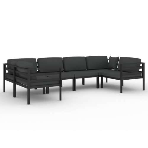 6-dijelna vrtna garnitura s jastucima aluminijska antracit - 4x kutna + 2x srednja 1 Cijena