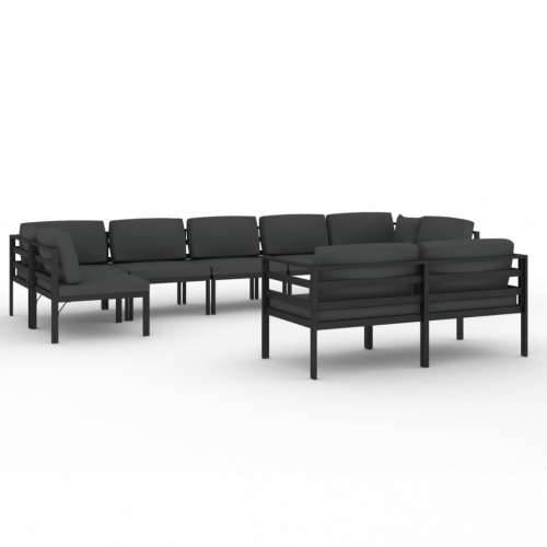 9-dijelna vrtna garnitura s jastucima aluminijska antracit - 5x srednja + 4x kutna 1 Cijena