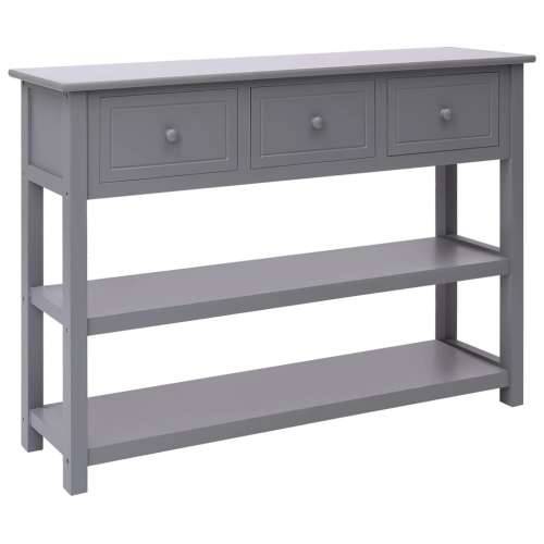 Komoda siva 108 x 30 x 76 cm od masivnog drva paulovnije  - Siva 1 Cijena