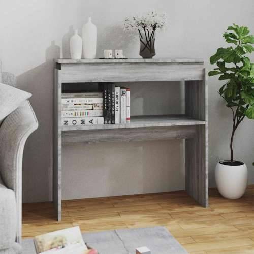 Konzolni stol boja sivog hrasta sonome 80x30x80 cm drveni - Sivi hrast sonoma 1 80 cm Cijena