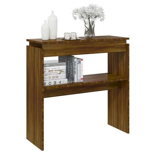 Konzolni stol boja smeđeg hrasta 80x30x80 cm konstruirano drvo - Smeđi hrast 1 80 cm Cijena