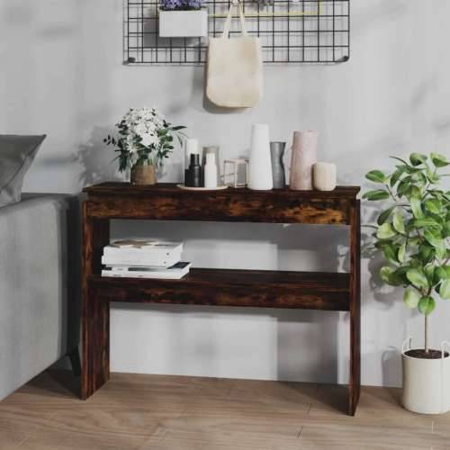 Konzolni stol dimljeni hrast 102x30x80 cm od konstruiranog drva - Dimljeni hrast 1 102 cm Cijena