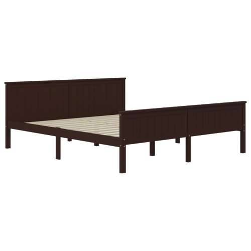 Okvir za krevet od masivne borovine tamnosmeđi 200 x 200 cm Tamno smeđa 200 x 200 cm Cijena