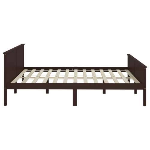 Okvir za krevet od masivne borovine tamnosmeđi 200 x 200 cm Tamno smeđa 200 x 200 cm Cijena