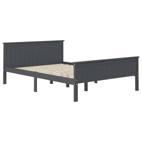 Okvir za krevet od masivne borovine sivi 160 x 200 cm - Siva 160 x 200 cm Cijena