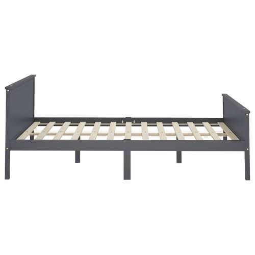 Okvir za krevet od masivne borovine sivi 160 x 200 cm - Siva 160 x 200 cm Cijena