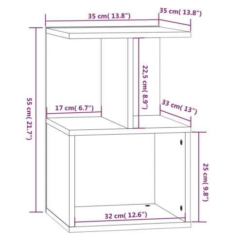 Noćni ormarići boja hrasta 2 kom 35x35x55 cm konstruirano drvo - Dimljeni hrast 2 Cijena