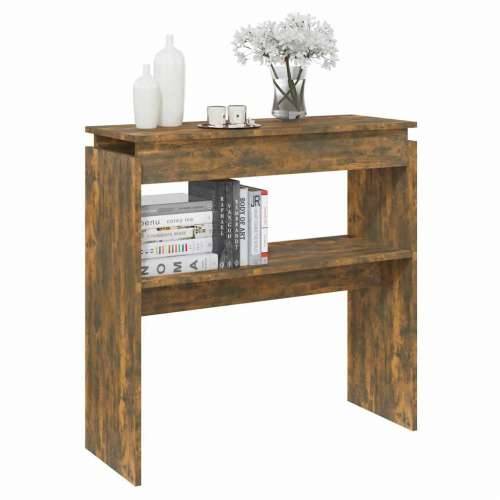 Konzolni stol boja hrasta 80 x 30 x 80 cm od konstruiranog drva - Dimljeni hrast 1 80 cm Cijena