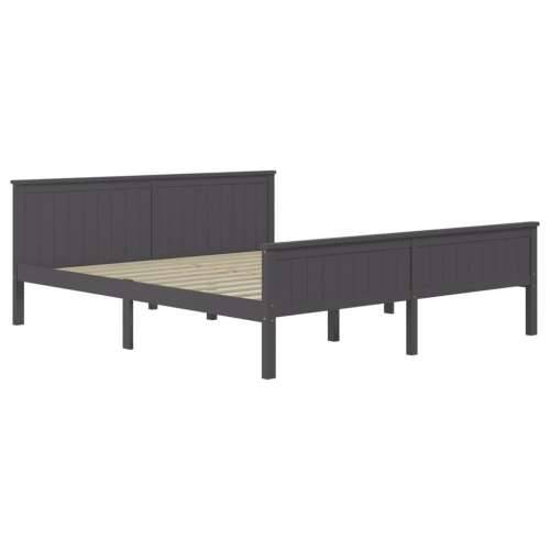 Okvir za krevet od masivne borovine sivi 200 x 200 cm - Siva 200 x 200 cm Cijena