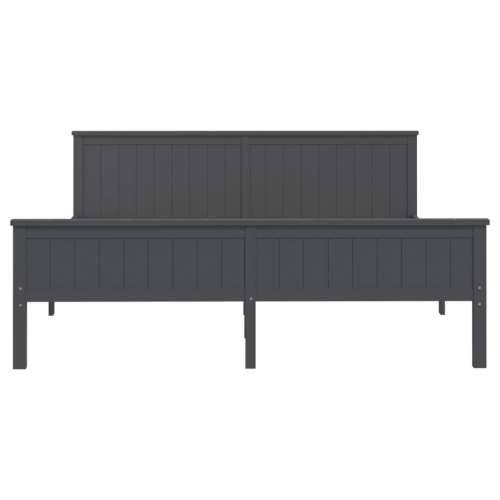 Okvir za krevet od masivne borovine sivi 200 x 200 cm - Siva 200 x 200 cm Cijena