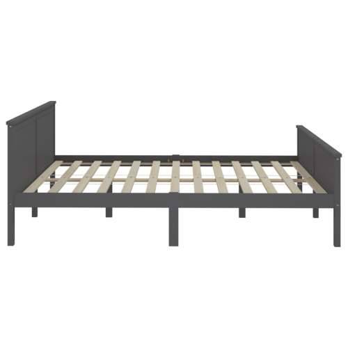 Okvir za krevet od masivne borovine sivi 200 x 200 cm - Siva 200 x 200 cm Cijena