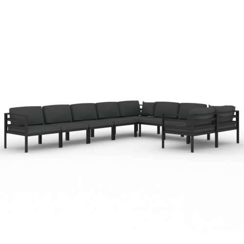 9-dijelna vrtna garnitura s jastucima aluminijska antracit - 4x kutna + 5x srednja 1 Cijena
