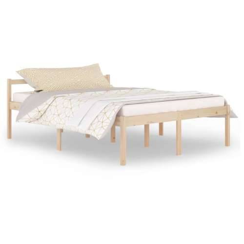 Krevet za starije osobe 150 x 200 cm bračni od masivne borovine Cijena