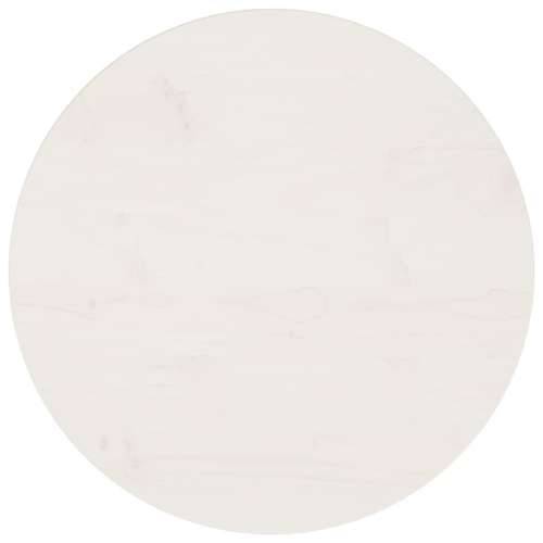 Ploča za stol bijela Ø 50 x 2,5 cm od masivne borovine Cijena