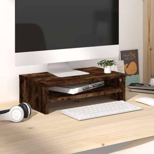 Stalak za monitor boja dimljenog hrasta 42 x 24 x 13 cm drveni - Dimljeni hrast 1 Cijena