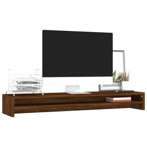 Stalak za monitor boja smeđeg hrasta 100 x 24 x 13 cm drveni - Smeđi hrast 1 Cijena