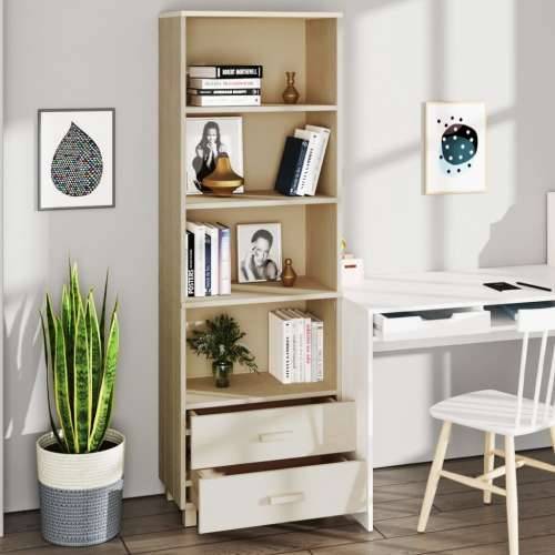 Visoka komoda HAMAR boja meda 60 x 35 x 180 cm masivna borovina - boja meda 1 Cijena