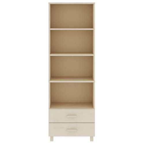 Visoka komoda HAMAR boja meda 60 x 35 x 180 cm masivna borovina - boja meda 1 Cijena