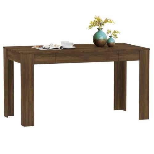 Blagovaonski stol boja smeđeg hrasta 140 x 74,5 x 76 cm drveni - Smeđi hrast 1 Cijena