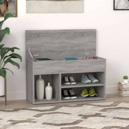 Klupa za cipele boja sivog hrasta 80x30x45 cm konstruirano drvo - Sivi hrast sonoma 80 x 30 x 45 cm 1 Cijena