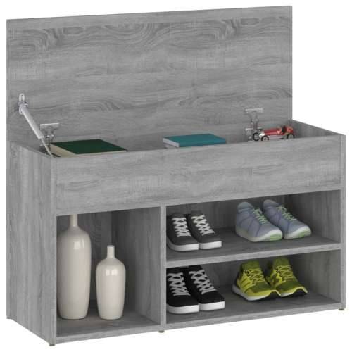 Klupa za cipele boja sivog hrasta 80x30x45 cm konstruirano drvo - Sivi hrast sonoma 80 x 30 x 45 cm 1 Cijena
