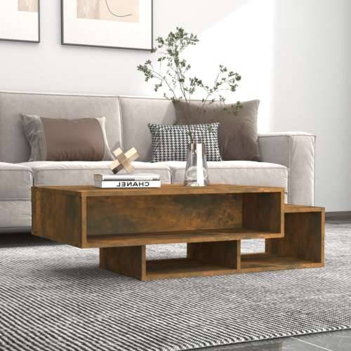 Stolić za kavu boja hrasta 105 x 55 x 32 cm konstruirano drvo - Dimljeni hrast 1 Cijena