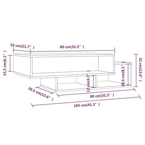 Stolić za kavu smeđi hrast 105 x 55 x 32 cm konstruirano drvo - Smeđi hrast 1 Cijena