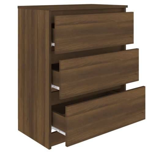 Komoda boja smeđeg hrasta 60 x 35 x 76 cm konstruirano drvo - Smeđi hrast 1 Cijena