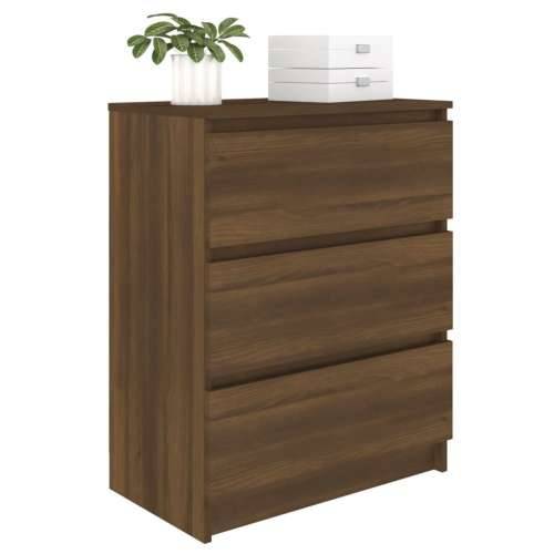 Komoda boja smeđeg hrasta 60 x 35 x 76 cm konstruirano drvo - Smeđi hrast 1 Cijena