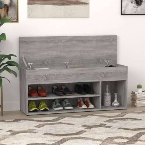 Klupa za cipele boja sivog hrasta 105x30x45cm konstruirano drvo - Sivi hrast sonoma 105 x 30 x 45 cm 1 Cijena