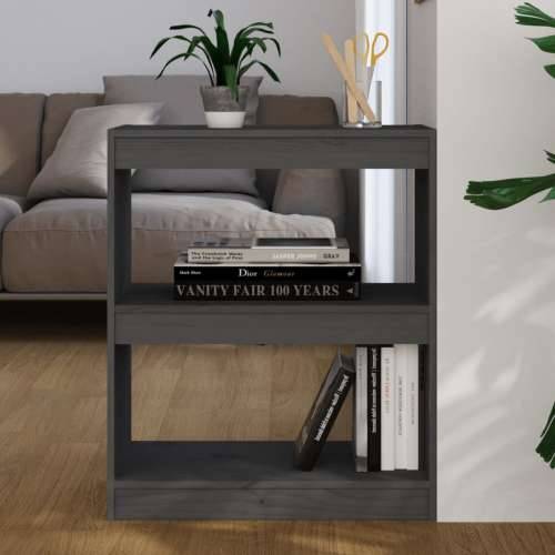 Ormarić za knjige / pregrada sivi 60x30x71,5 cm od borovine - Siva 1 71.5 cm Cijena