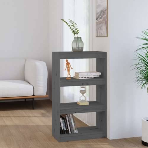 Ormarić za knjige / pregrada sivi 60x30x103,5 cm od borovine - Siva 1 103.5 cm Cijena