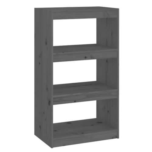Ormarić za knjige / pregrada sivi 60x30x103,5 cm od borovine - Siva 1 103.5 cm Cijena
