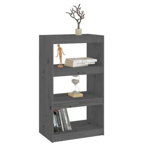 Ormarić za knjige / pregrada sivi 60x30x103,5 cm od borovine - Siva 1 103.5 cm Cijena