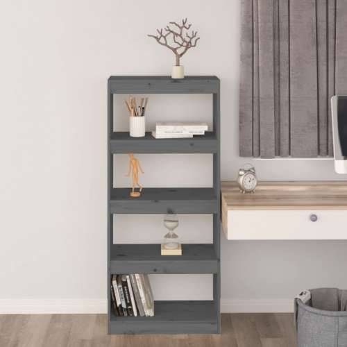 Ormarić za knjige / pregrada sivi 60x30x135,5 cm od borovine - Siva 1 135.5 cm Cijena