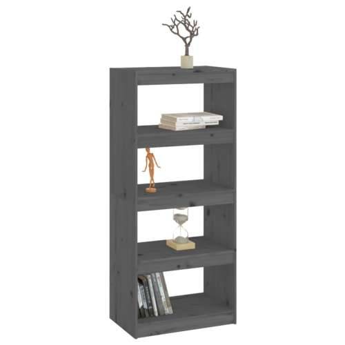 Ormarić za knjige / pregrada sivi 60x30x135,5 cm od borovine - Siva 1 135.5 cm Cijena