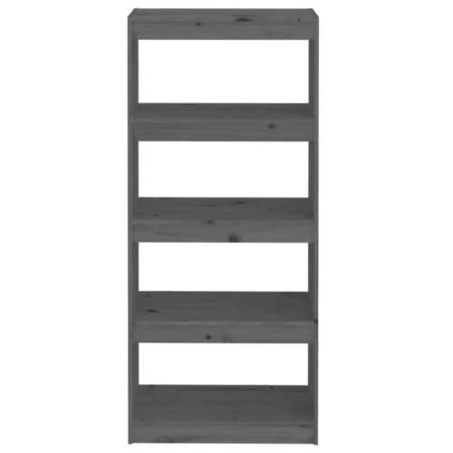 Ormarić za knjige / pregrada sivi 60x30x135,5 cm od borovine - Siva 1 135.5 cm Cijena