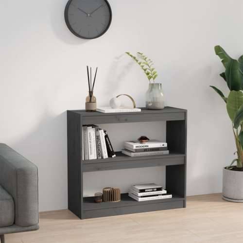 Ormarić za knjige / pregrada sivi 80x30x71,5 cm od borovine - Siva 1 71.5 cm Cijena