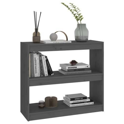 Ormarić za knjige / pregrada sivi 80x30x71,5 cm od borovine - Siva 1 71.5 cm Cijena