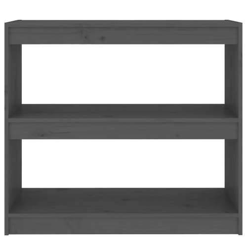 Ormarić za knjige / pregrada sivi 80x30x71,5 cm od borovine - Siva 1 71.5 cm Cijena