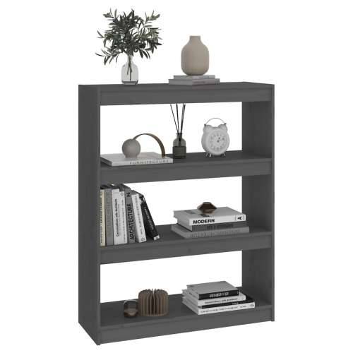 Ormarić za knjige / Paravan - Sobna pregrada sivi 80x30x103,5 cm borovina - Siva 1 103.5 cm Cijena