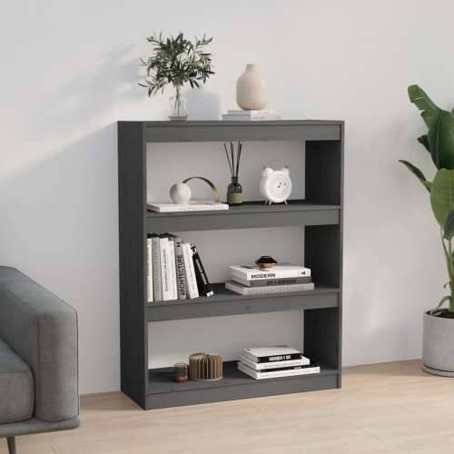 Ormarić za knjige / Paravan - Sobna pregrada sivi 80x30x103,5 cm borovina - Siva 1 103.5 cm Cijena
