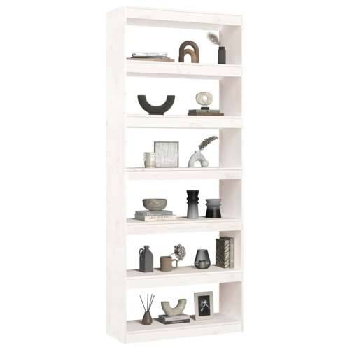 Ormarić za knjige / pregrada bijeli 80x30x199,5 cm od borovine - Bijela 1 199.5 cm Cijena