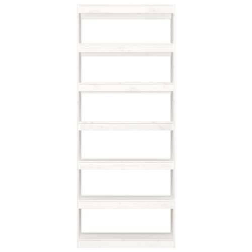 Ormarić za knjige / pregrada bijeli 80x30x199,5 cm od borovine - Bijela 1 199.5 cm Cijena
